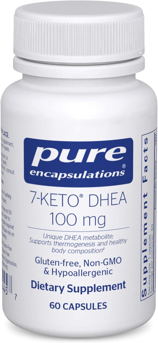 7-Keto DHEA 100 mg Capsules - Supports Thermogenesis and Body Composition - Pure Encapsulations