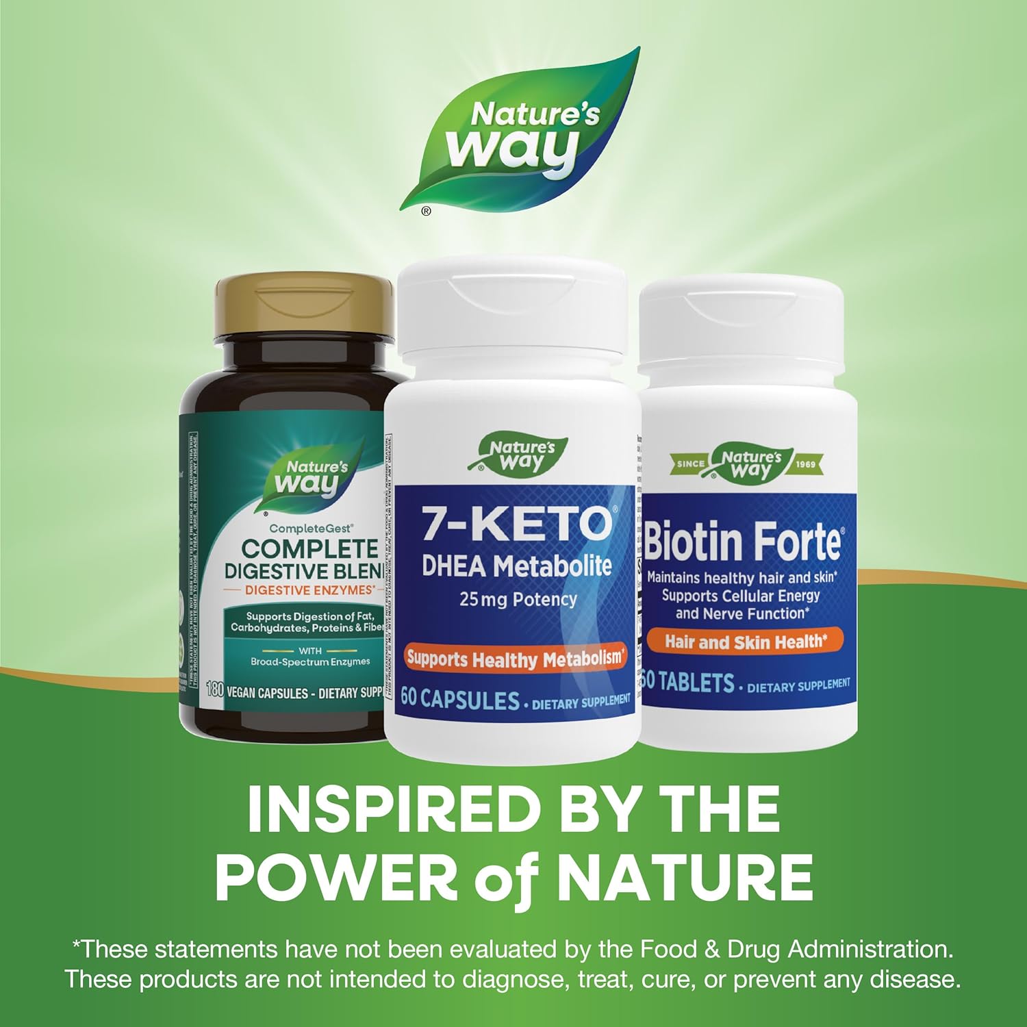 7-KETO DHEA Metabolite Supplement for Metabolism Support - 25mg Potency, 60 Capsules by Nature's Way