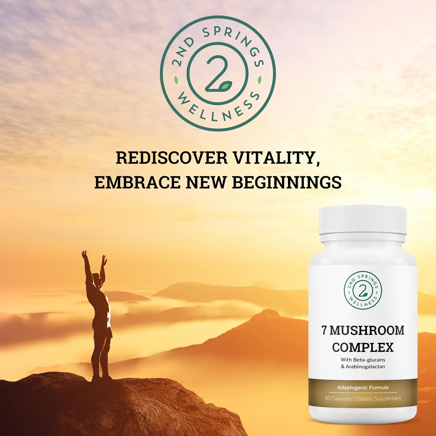 7 Mushroom Complex & Men's Daily 7 Essentials Bundle for Total Wellness