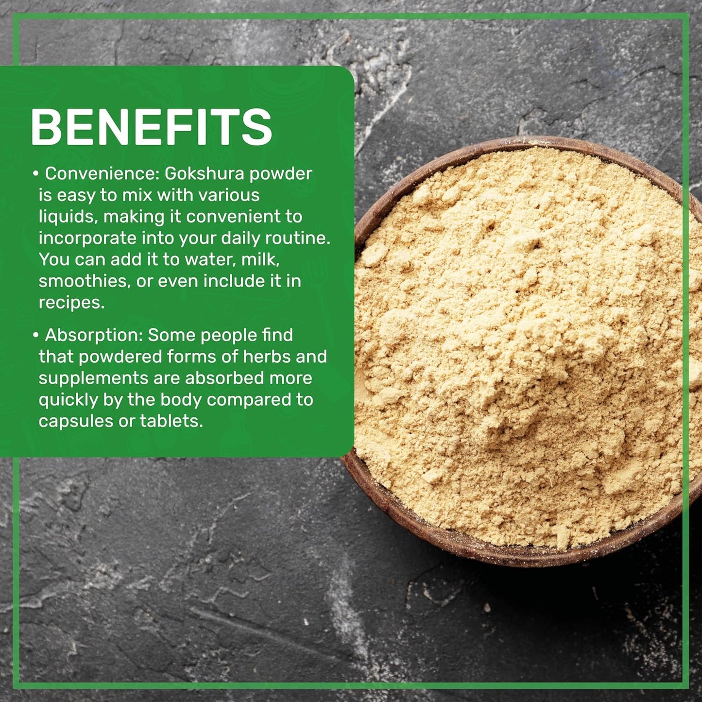 7 oz Jiva Organics Gokshura Powder - Non-GMO Full Spectrum Tribulus from India