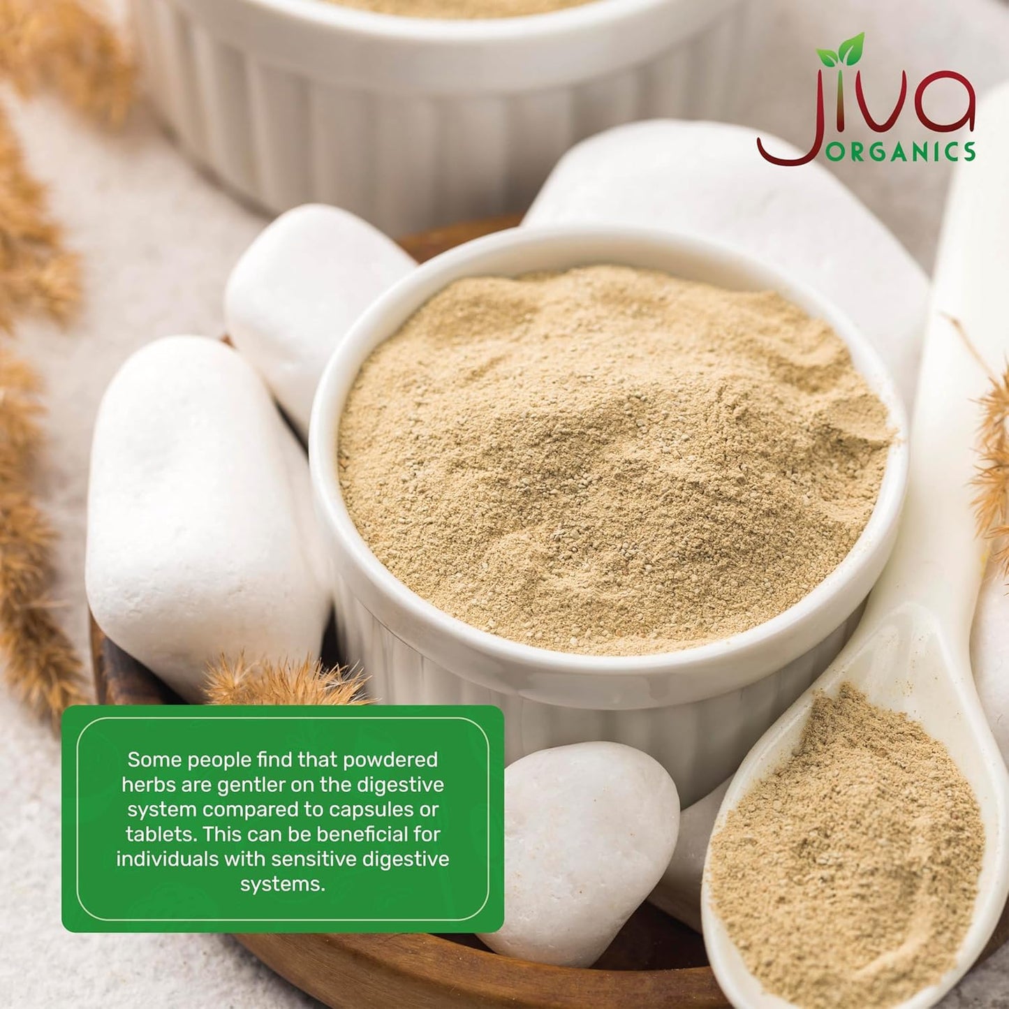 7 oz Jiva Organics Gokshura Powder - Non-GMO Full Spectrum Tribulus from India