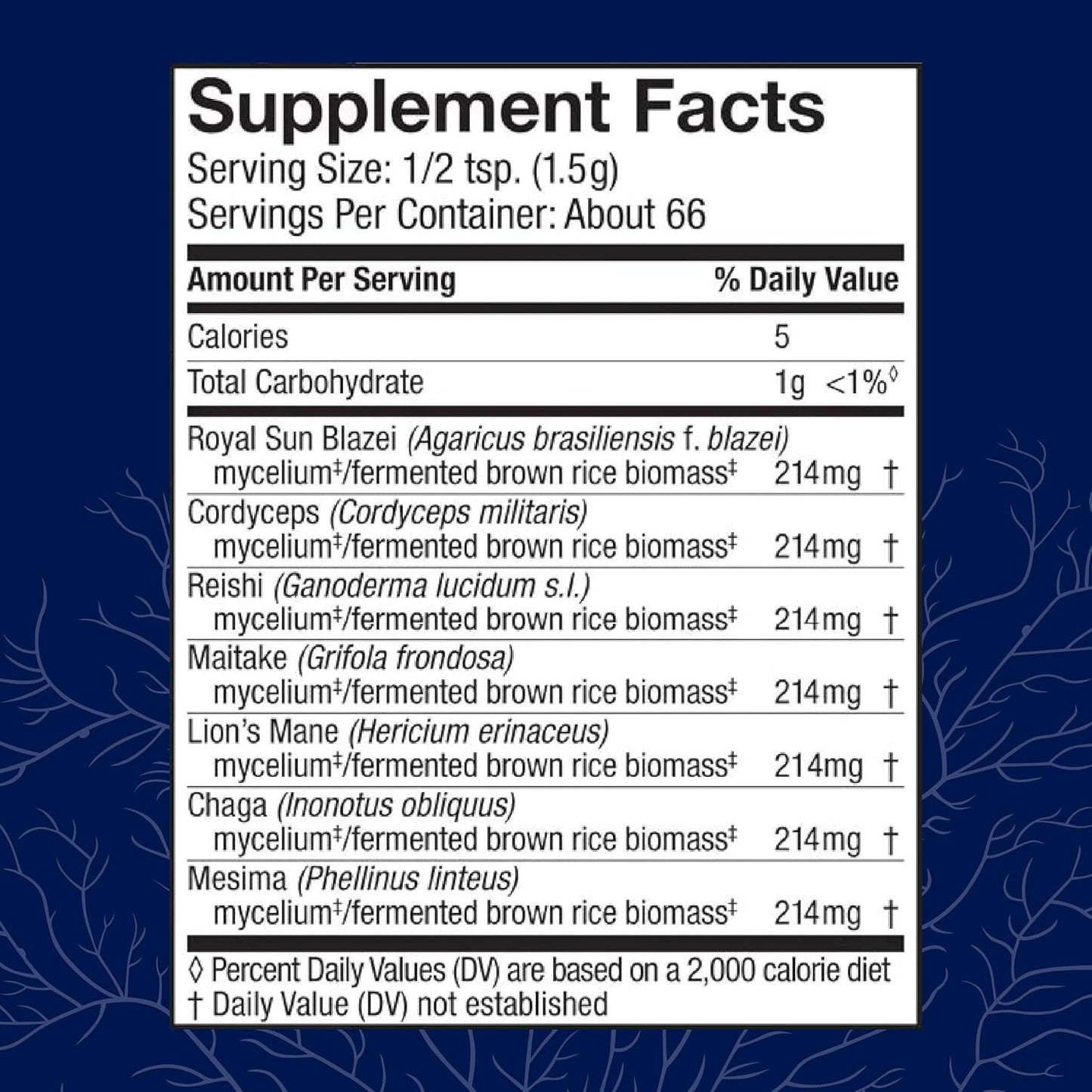 7-Species Mushroom Supplement for Immune Support - Stamets 7 Mushroom Powder with Royal Sun Blazei, Cordyceps, Reishi, Maitake, Lion's Mane, Chaga, Mesima - 3.5 oz