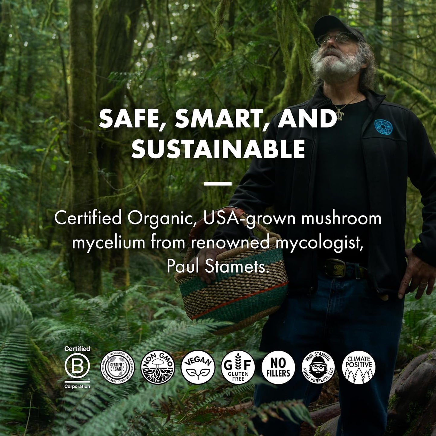 7-Species Mushroom Supplement for Immune Support - Stamets 7 Mushroom Powder with Royal Sun Blazei, Cordyceps, Reishi, Maitake, Lion's Mane, Chaga, Mesima - 3.5 oz