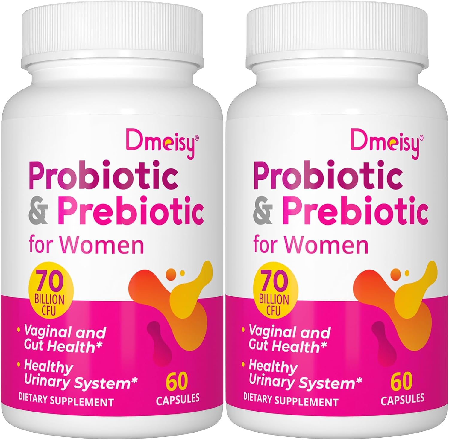 70 Billion CFU Dmeisy Vaginal Probiotics for Women - 13-in-1 Women's Probiotic & Prebiotic Blend - pH Balance, Immune & Digestive Health - 4 Months Supply