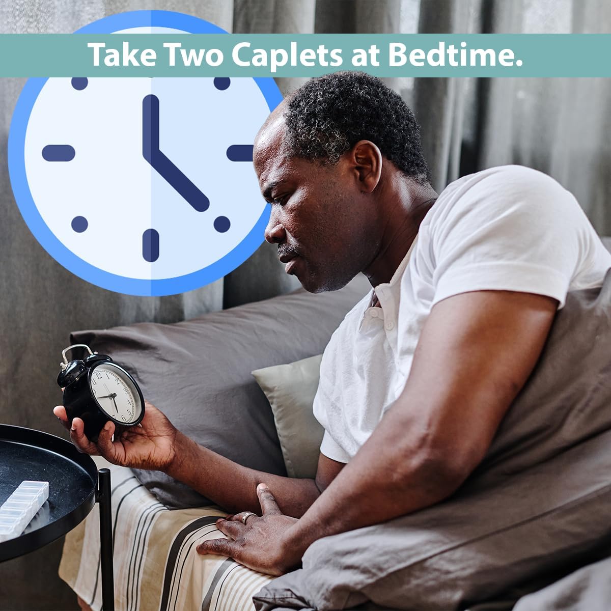 72 Count GeriCare Nighttime Diphenhydramine HCl 25 mg Sleep-Aid Caplets for Restful Sleep