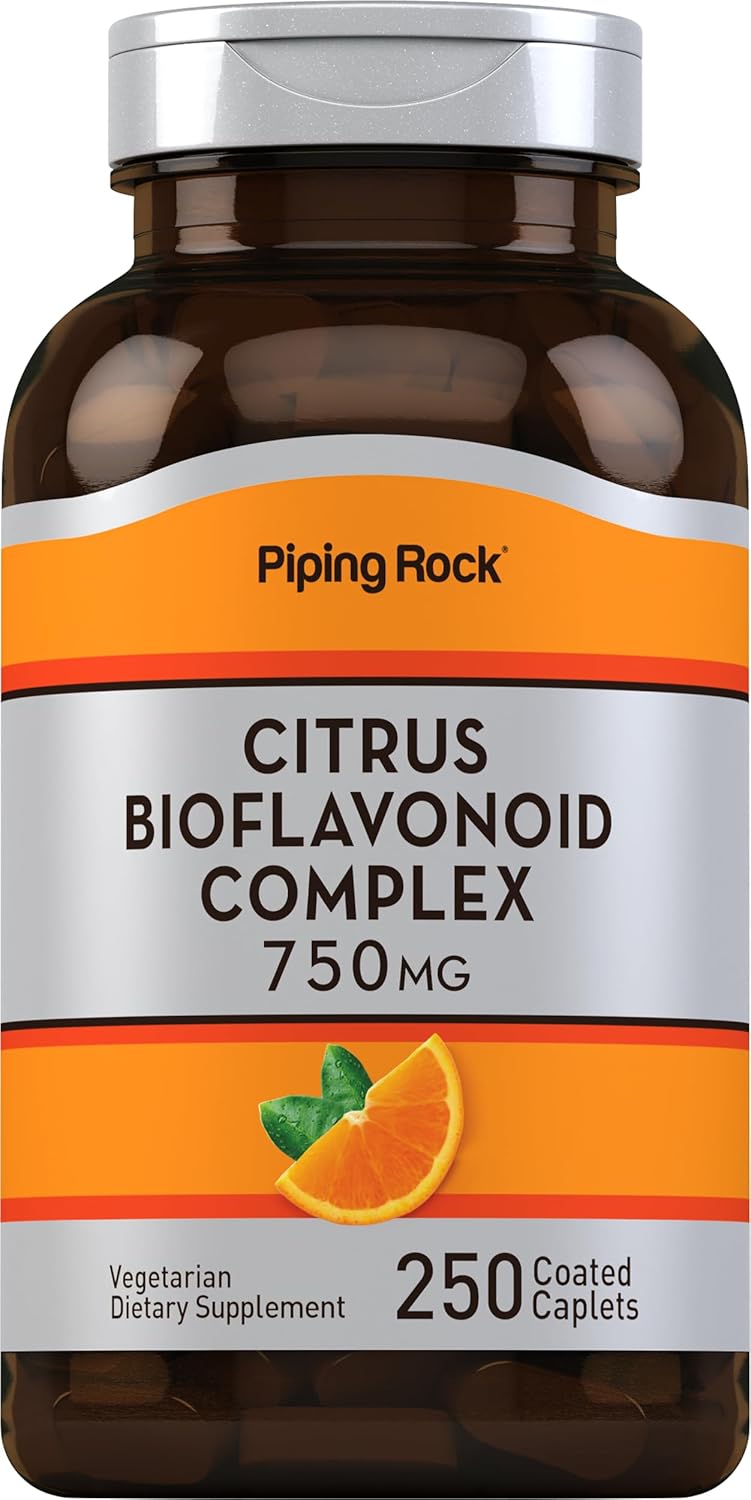 750 mg Citrus Bioflavonoids Complex Supplement - 250 Caplets - Non-GMO & Gluten Free