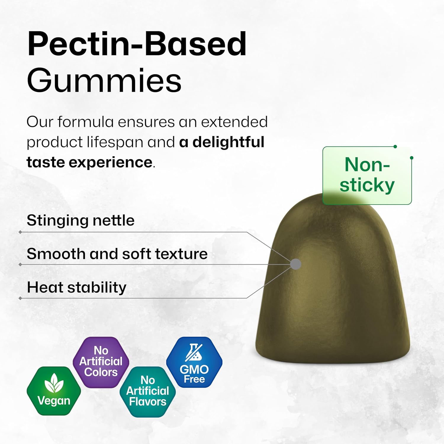7500mg Stinging Nettle Root Extract Gummies for Urinary Support - Vegan Formula with 10:1 Nettle Root Extract - 60 Chews