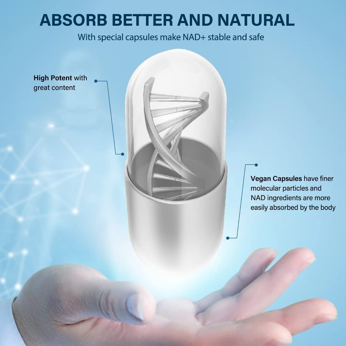 750mg Liposomal NAD+ Supplement - 120 Capsules for Maximum Absorption - Anti-Aging & Antioxidant Support - Energy & Metabolism Boost - NMN Alternative