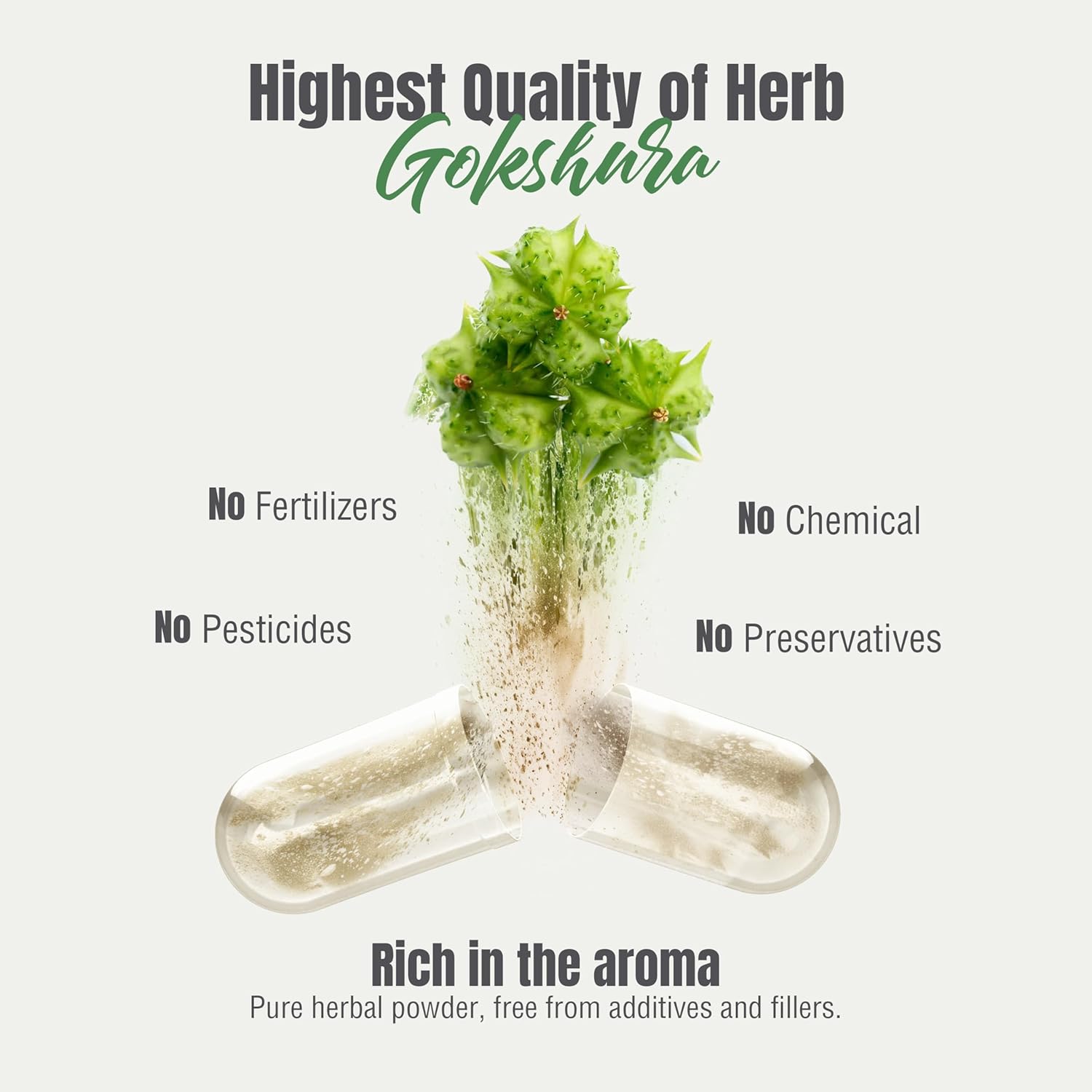 750mg Tribulus Terrestris Gokshura Capsules with 30% Saponins - 60 Vegan Capsules for Male Urinary Health & Testosterone Support