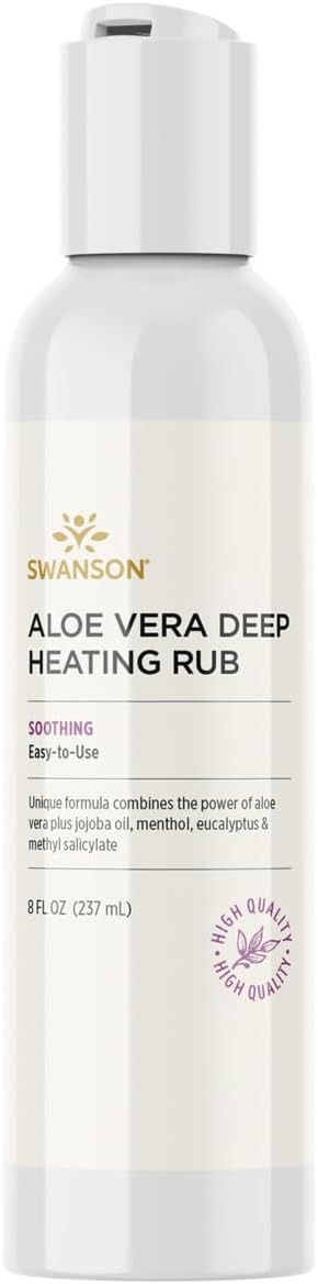 8 fl oz Swanson Aloe Vera Gel Deep Heating Rub for Muscle Relief