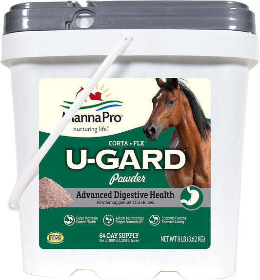 8 LB Manna Pro Corta-Flx U-Gard Powder for Equine Gastric Health & Ulcer Prevention