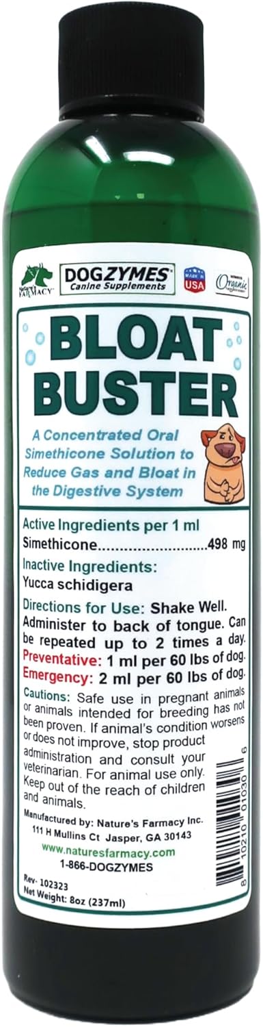 8 Ounce Dogzymes Bloat Buster Supplement for Dogs