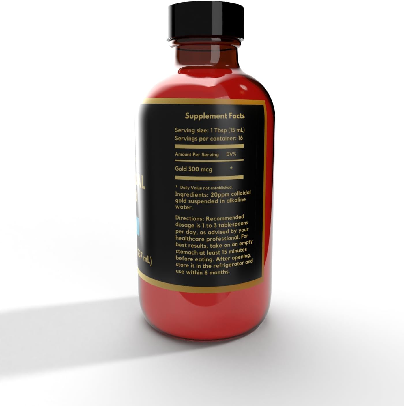 8 oz Earth Clinic ® Colloidal Gold - 20 ppm for Natural Brain Support & Cognitive Function - 237 mL