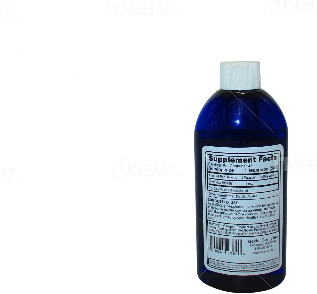 8 oz GoldenGevity Bioactive Atomic Colloidal Silver - 8000 PPM Trace Mineral Immune Support Supplement, Non-Toxic & Non-GMO