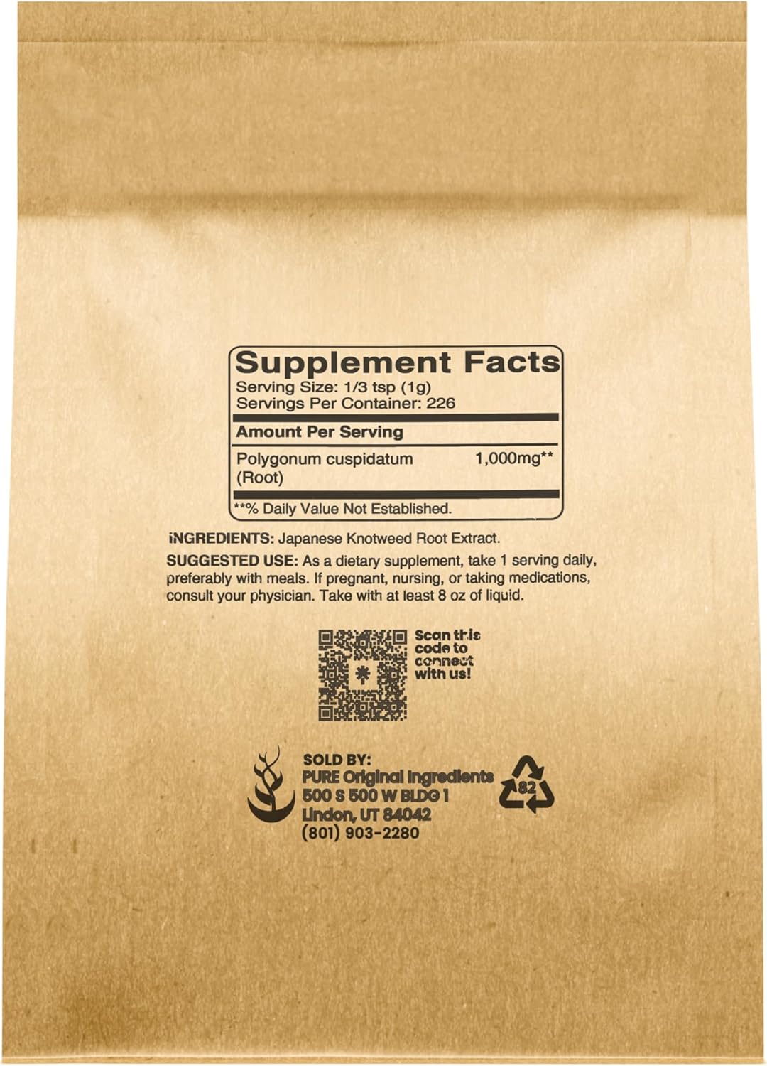 8 oz Pure Original Japanese Knotweed Extract - Hu Zhang Fen Traditional Supplement