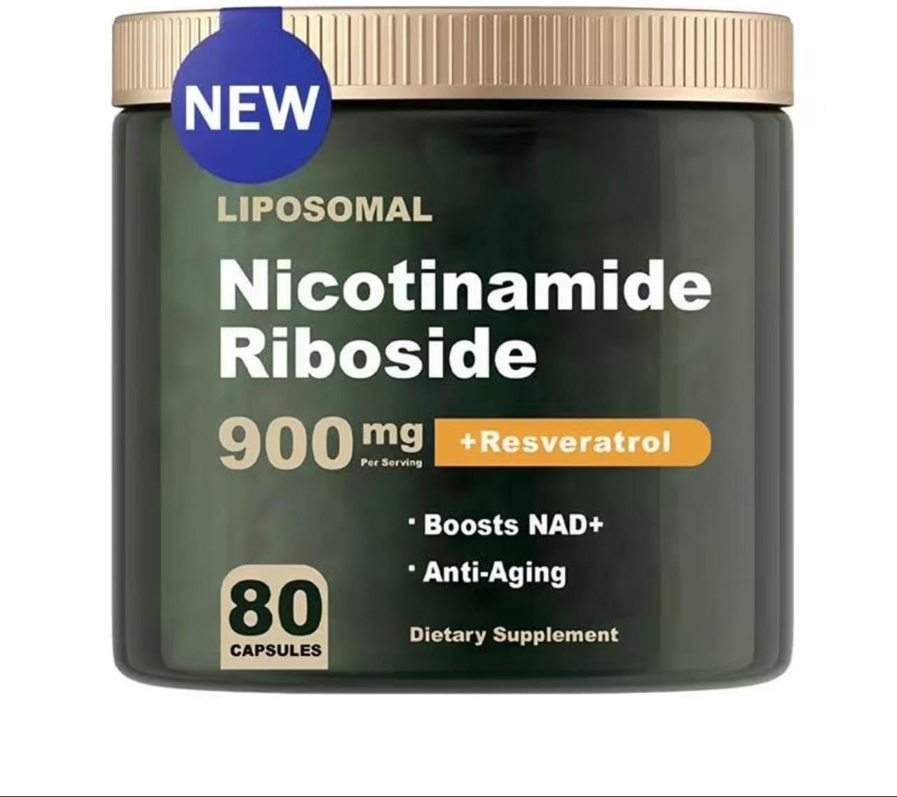 80 Capsules Nutragole Liposomal Nicotinamide Riboside 900mg NAD+ NMN Resveratrol Quercetin Skin Energy Focus Anti-Aging Supplement