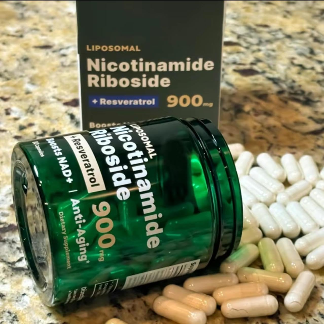 80 Capsules Nutragole Liposomal Nicotinamide Riboside 900mg NAD+ NMN Resveratrol Quercetin Skin Energy Focus Anti-Aging Supplement