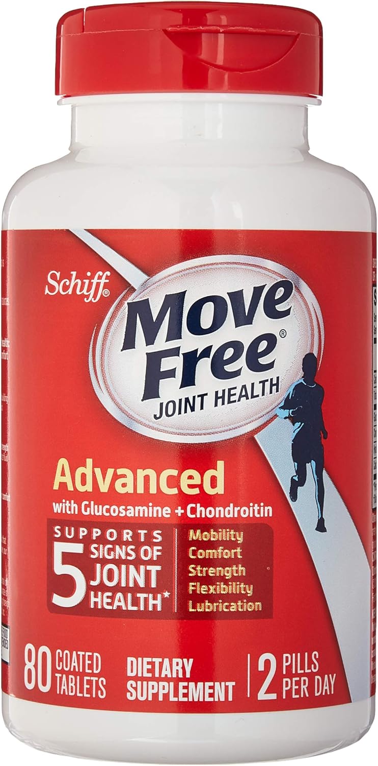 80 Count Schiff Move Free Advanced Joint Health Supplement with Glucosamine and Chondroitin