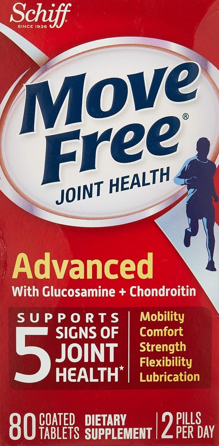 80 Count Schiff Move Free Advanced Joint Health Supplement with Glucosamine and Chondroitin