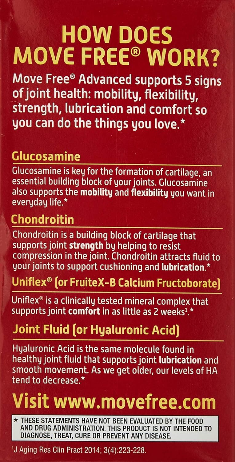 80 Count Schiff Move Free Advanced Joint Health Supplement with Glucosamine and Chondroitin