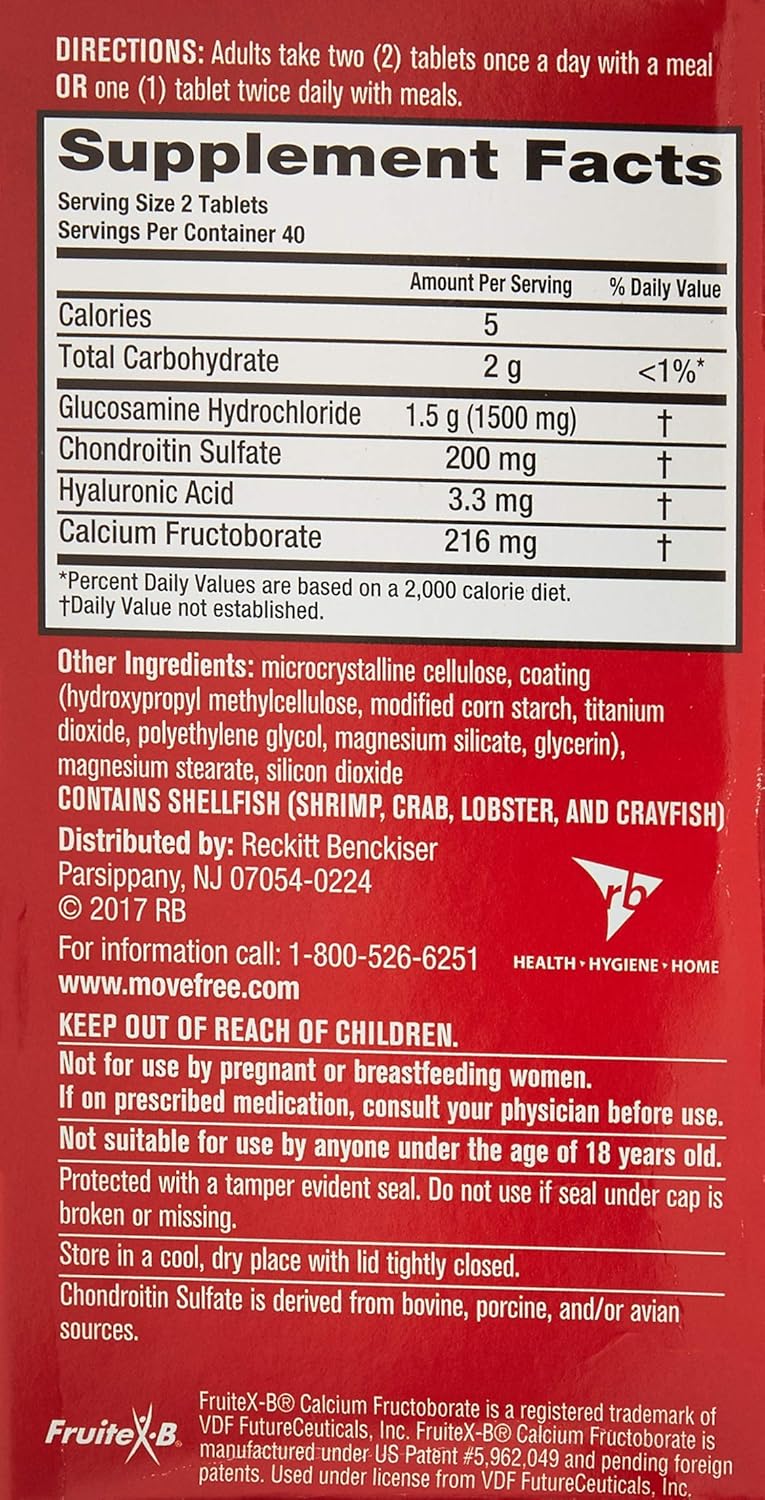 80 Count Schiff Move Free Advanced Joint Health Supplement with Glucosamine and Chondroitin