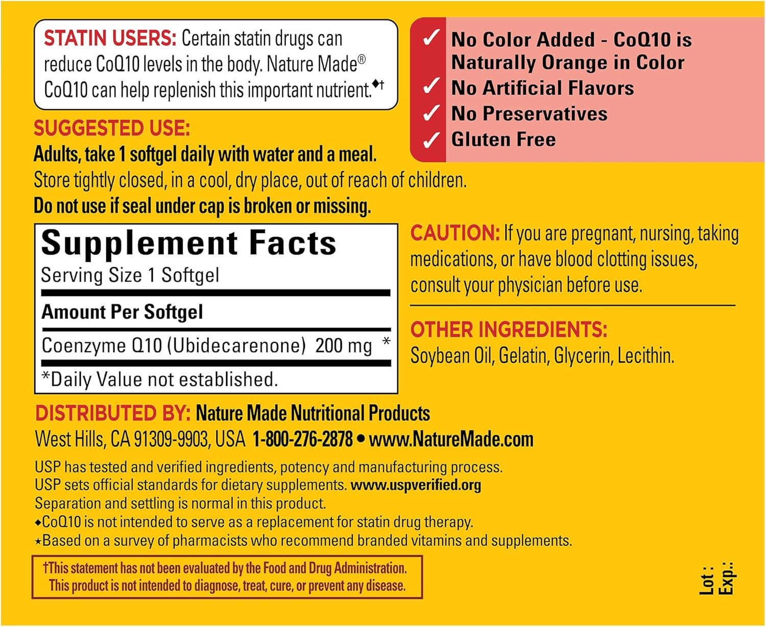 80 Day Supply of Nature Made CoQ10 200mg Softgels for Heart Health Support