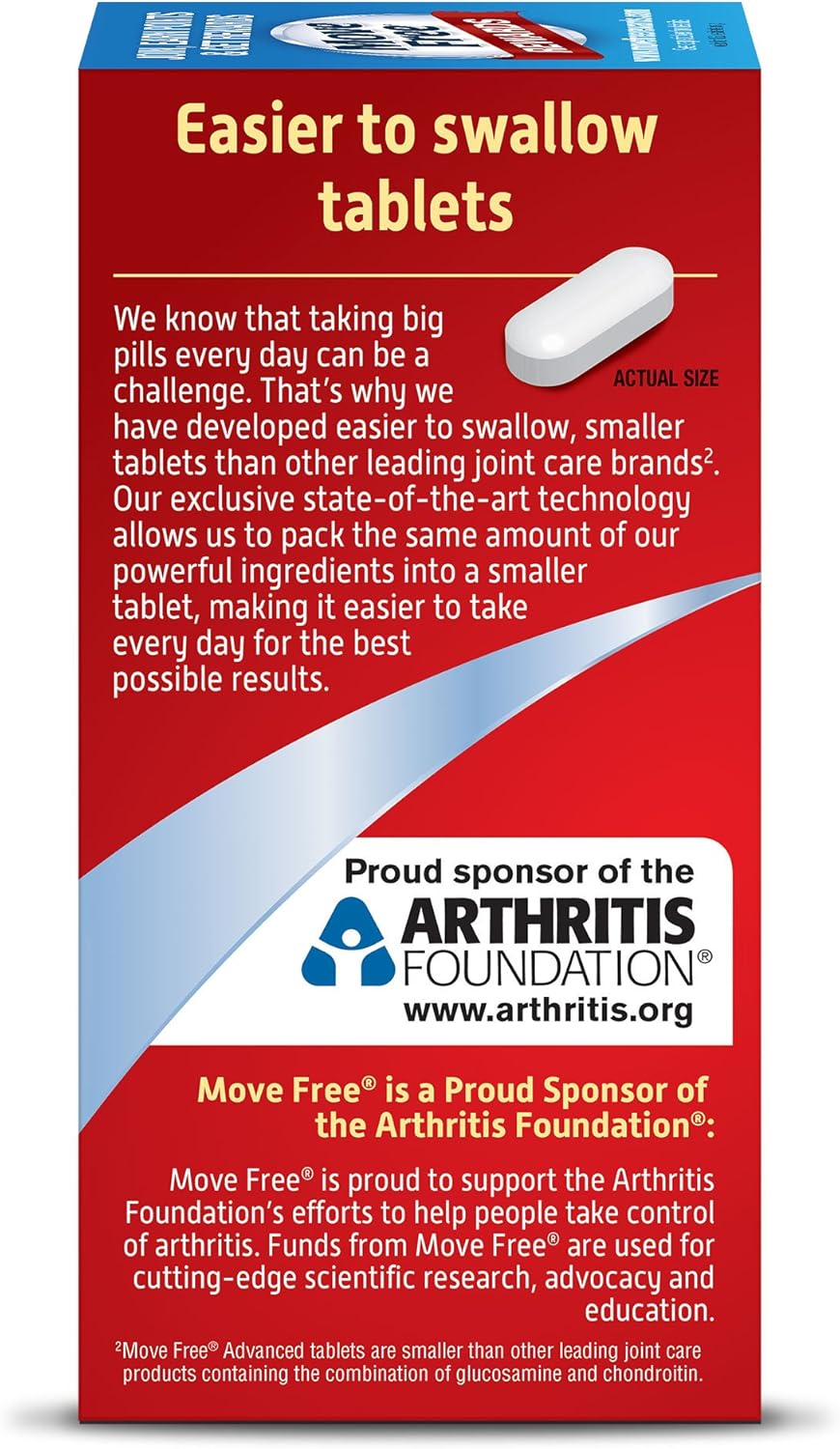 80 Tablets Move Free Advanced Joint Health Supplement with Glucosamine & Chondroitin - Support for Healthy Joints