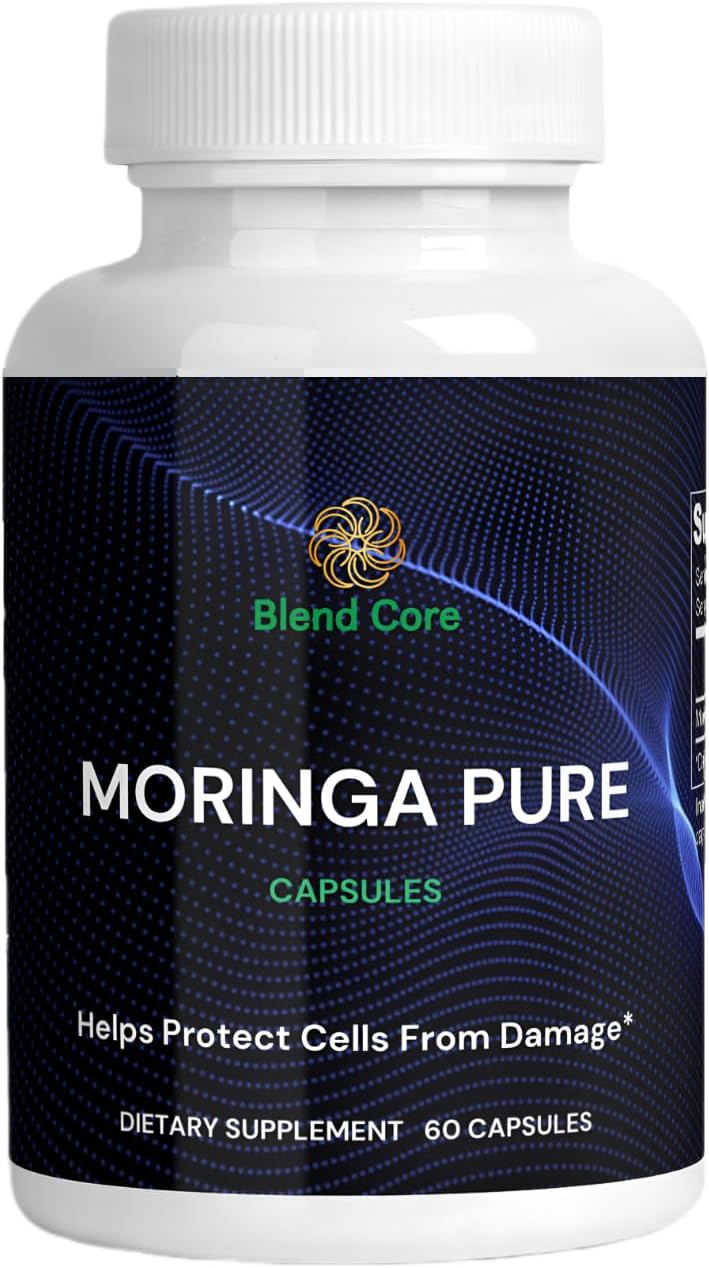 800 MG Blend Core Moringa Antioxidant Capsules for Energy, Metabolism, & Immune Support - Natural Moringa Oleifera Supplement