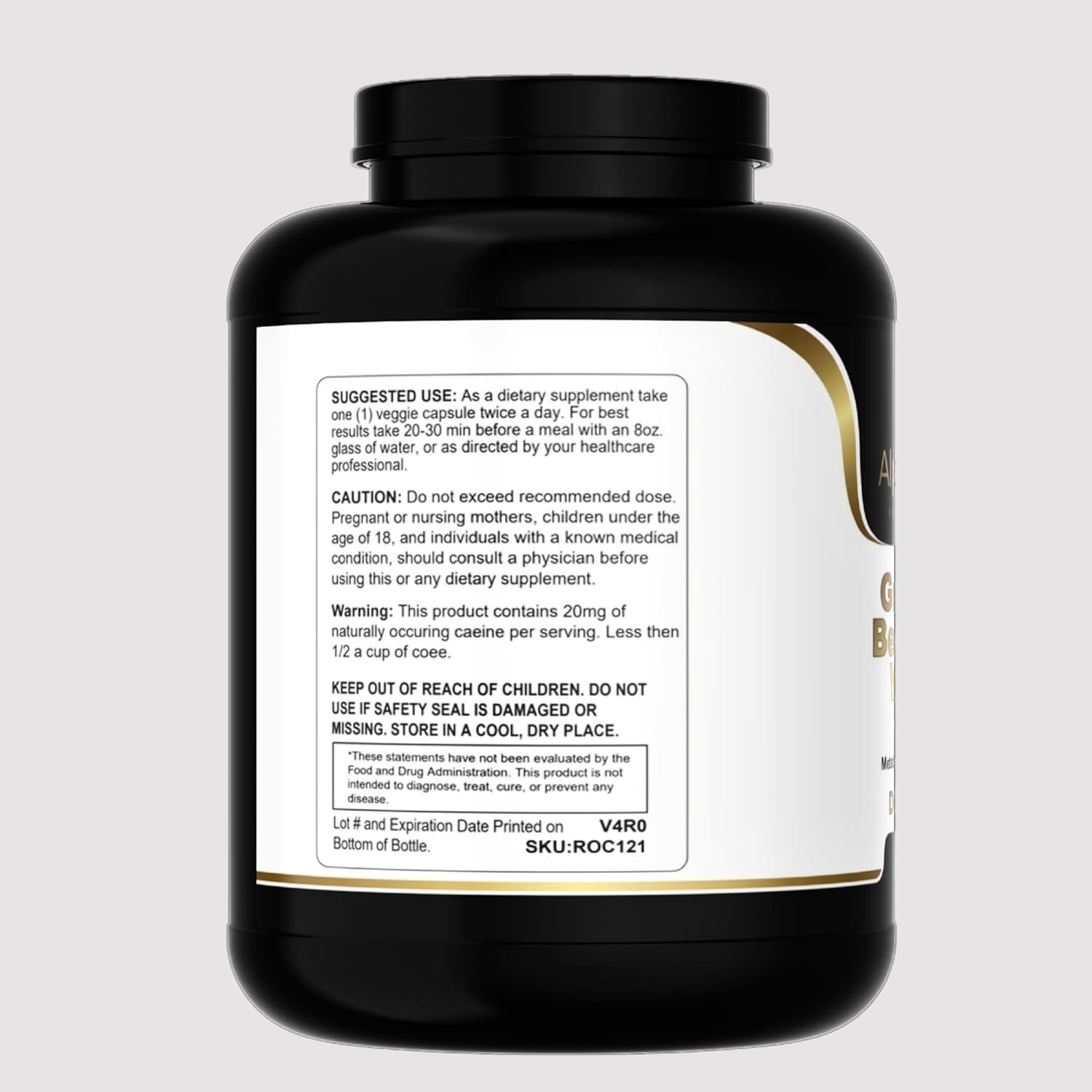 800mg Alpha Balanced Green Coffee Bean Extract with GCA for Weight Loss and Energy Boost