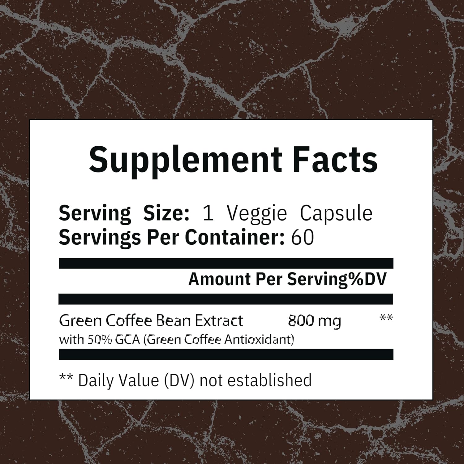 800mg Alpha Balanced Green Coffee Bean Extract with GCA for Weight Loss and Energy Boost