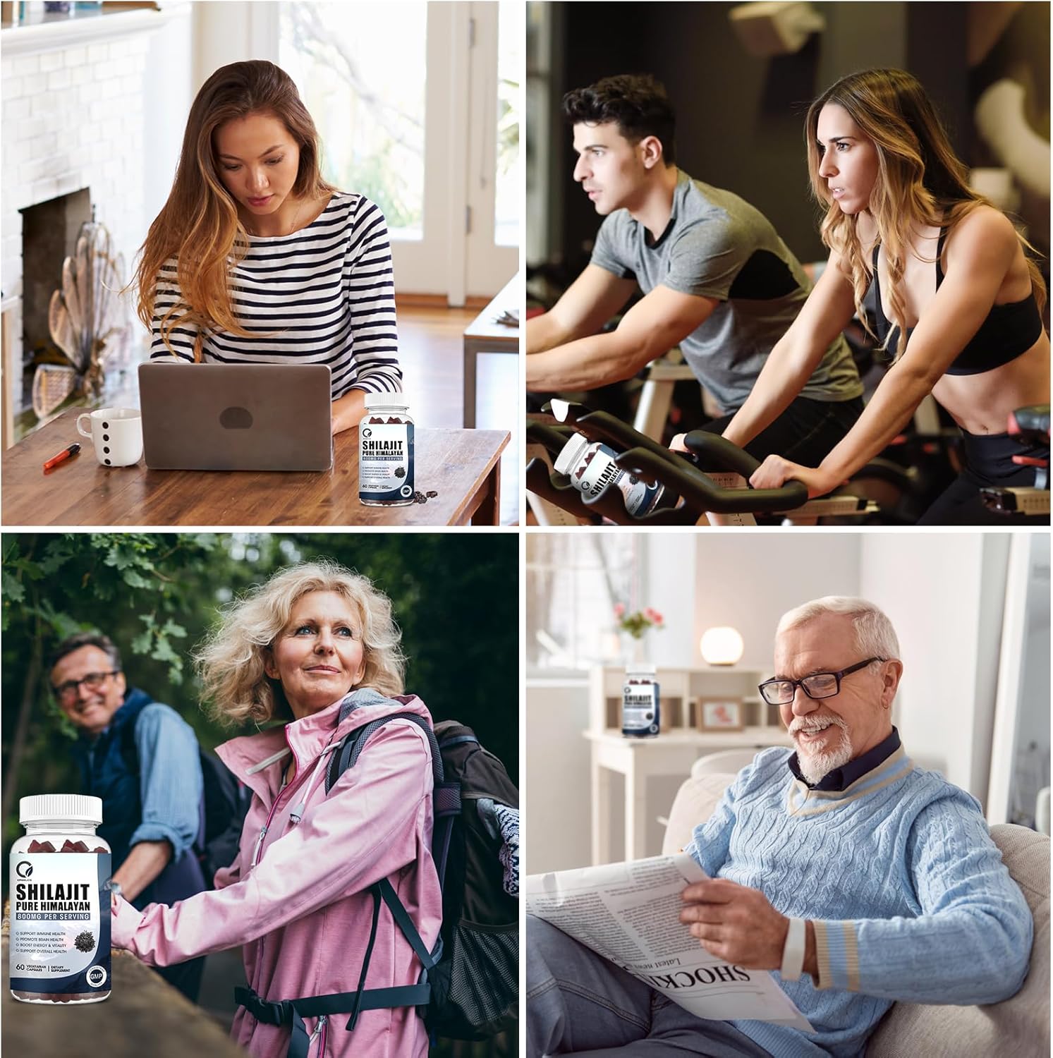 800mg Pure Himalayan Organic Shilajit Gummies - 85+ Trace Minerals, Fulvic Acid, Phytonutrients - Energy, Immune Support - 60 Gummies