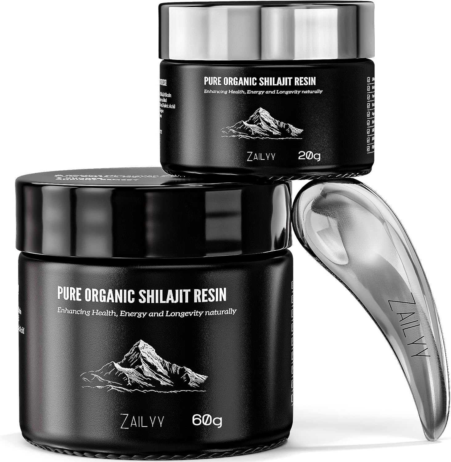 80g Pure Himalayan Organic Shilajit Resin Supplement with Fulvic Acid & Trace Minerals for Energy Booster