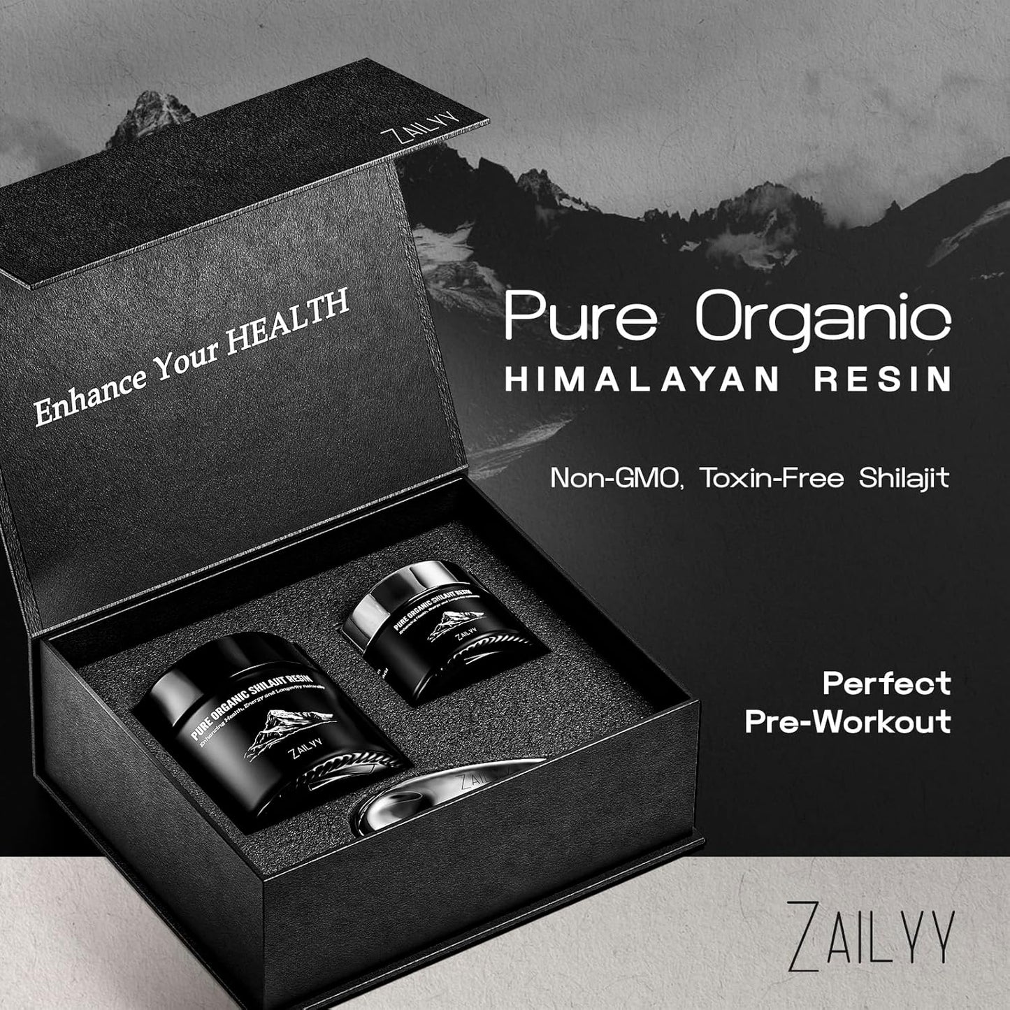 80g Pure Himalayan Organic Shilajit Resin Supplement with Fulvic Acid & Trace Minerals for Energy Booster