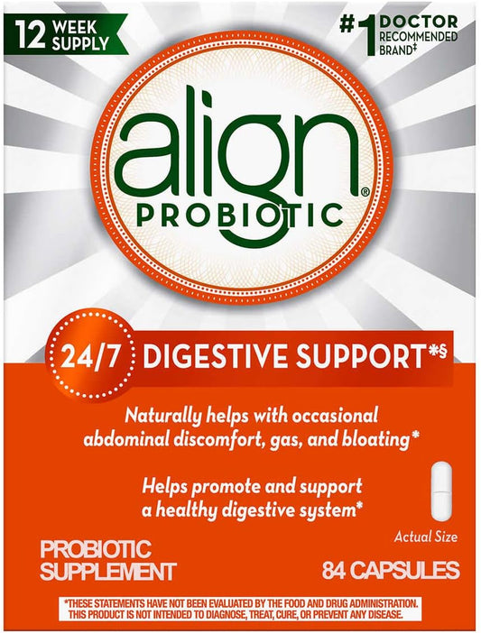 84-Count White Align Daily Probiotic Supplement Capsules for Digestive Health
