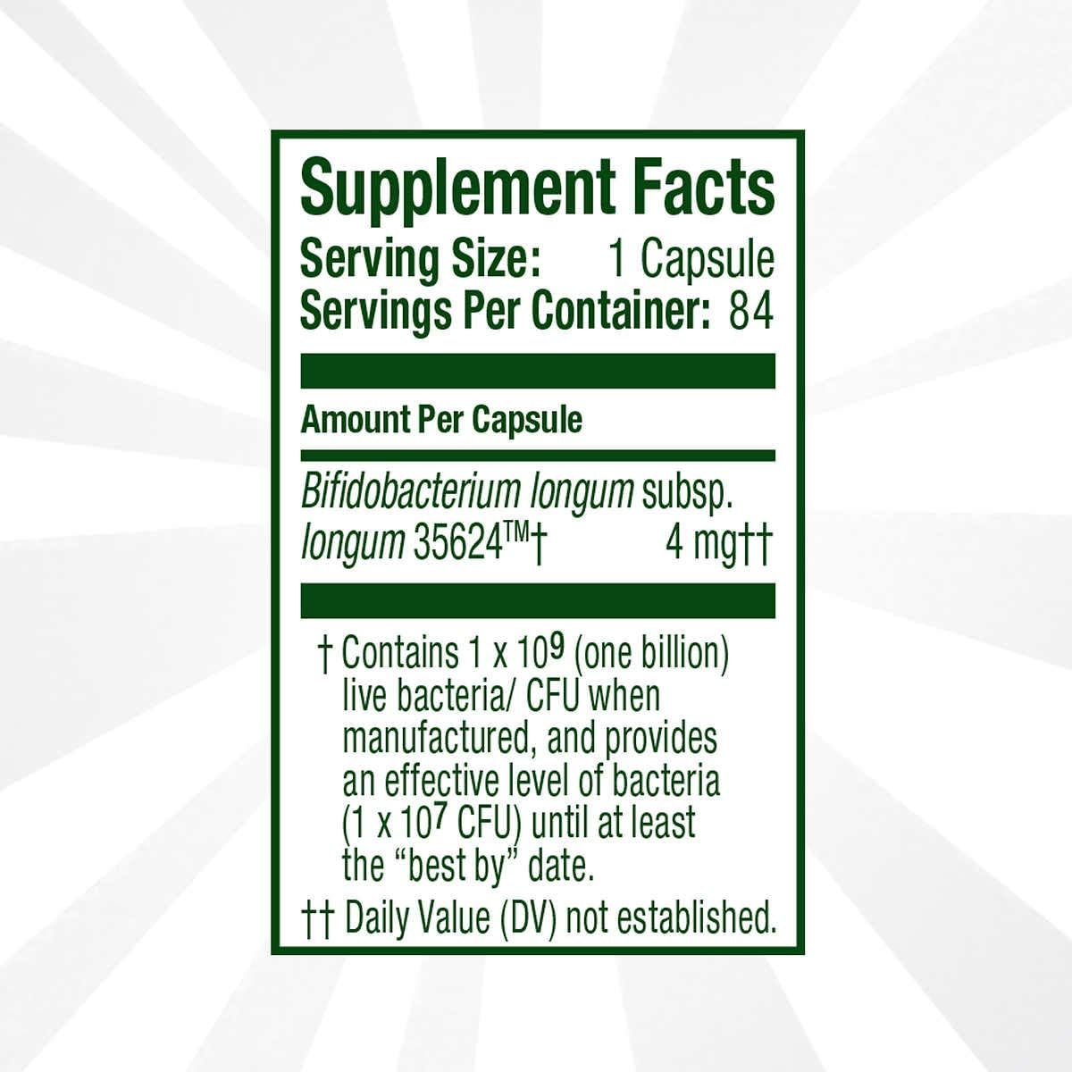 84-Count White Align Daily Probiotic Supplement Capsules for Digestive Health