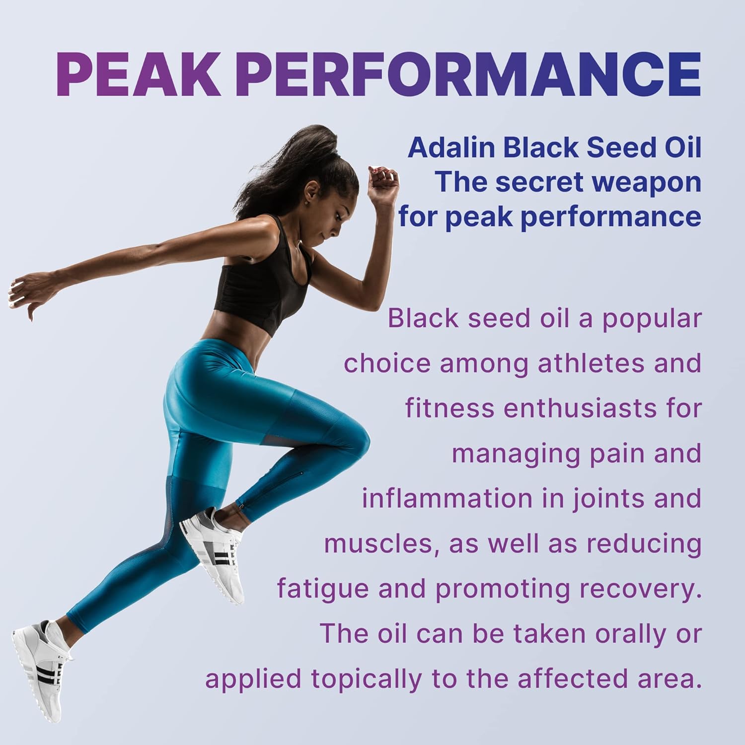 8.4 fl oz ADALIN Black Seed Oil Liquid - High Thymoquinone, Cold Pressed, Glass Bottle - Vegan, Gluten Free Nigella Sativa Seed Oil