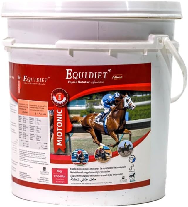 8kg MIOTONIC Vitamin E Supplement for Horses - Feed Pellets with Vitamins, Minerals, and Weight Builder - Equine Neutraceuticals