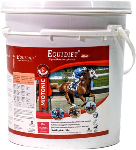 8kg MIOTONIC Vitamin E Supplement for Horses - Feed Pellets with Vitamins, Minerals, and Weight Builder - Equine Neutraceuticals