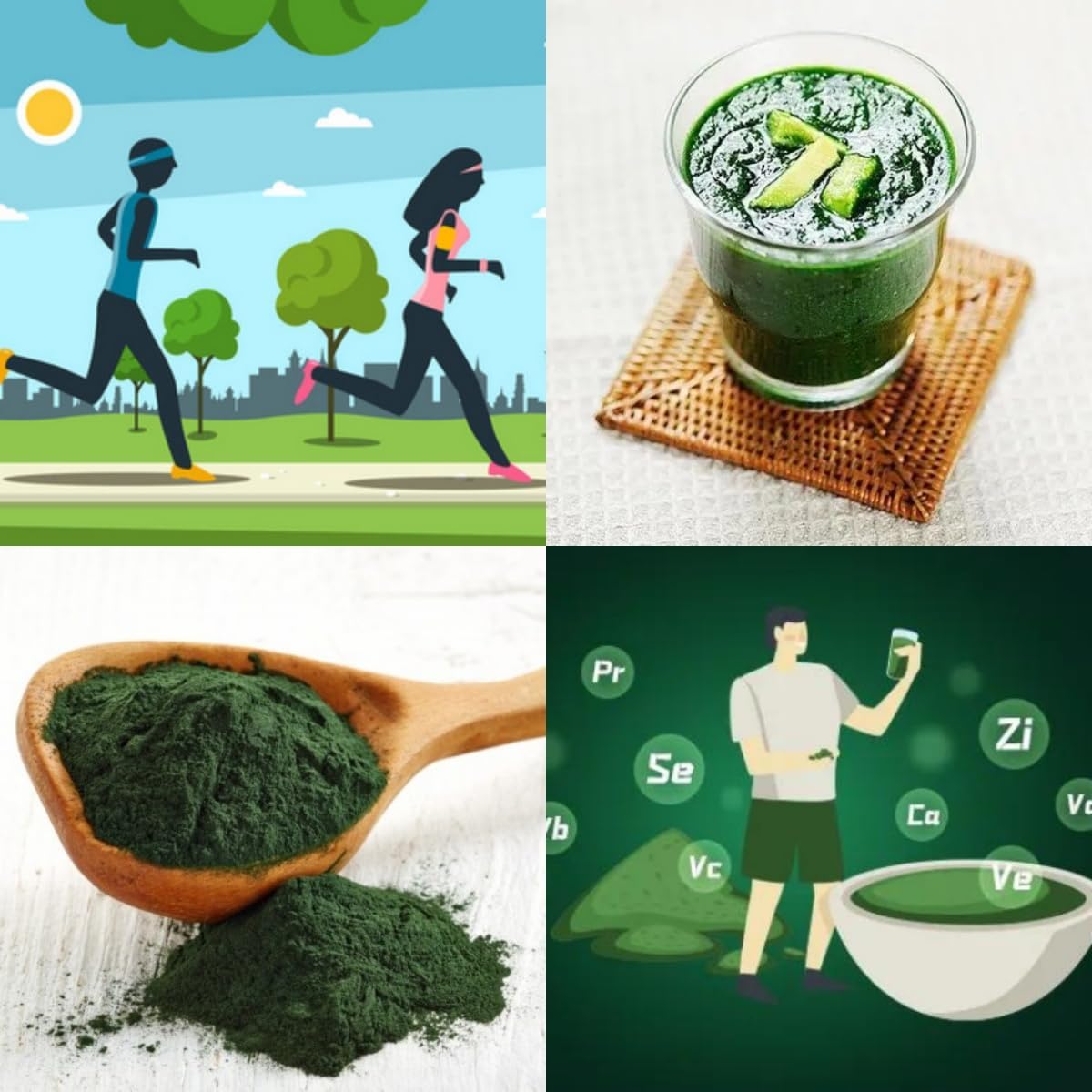 8oz BOMADNI Organic Spirulina Powder - Green Superfood with Vegan Protein, Minerals, Vitamins - Non-GMO, Gluten-Free