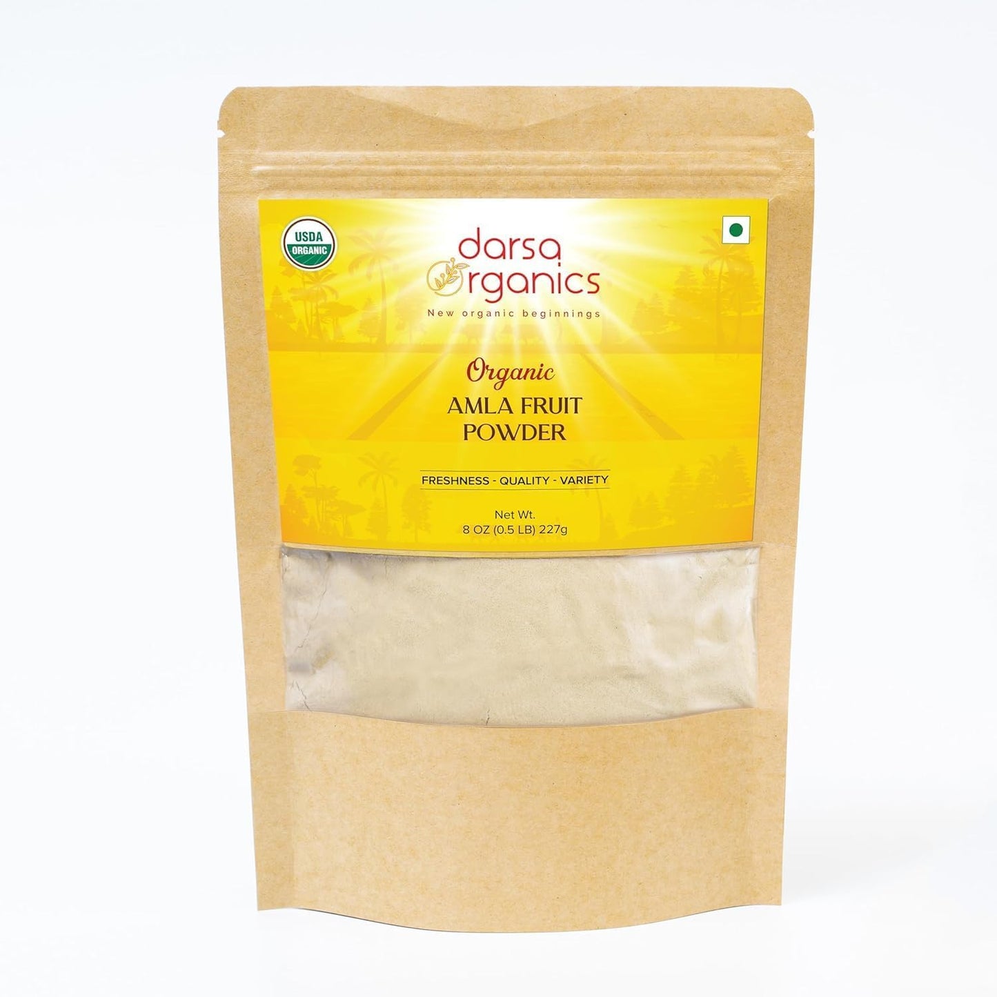 8oz Darsa Organics Amla Powder: Rich in Vitamin C & Antioxidants for Hair, Skin & Immunity - Pure Indian Gooseberry Plant Powder for Tea, Smoothies & Masks