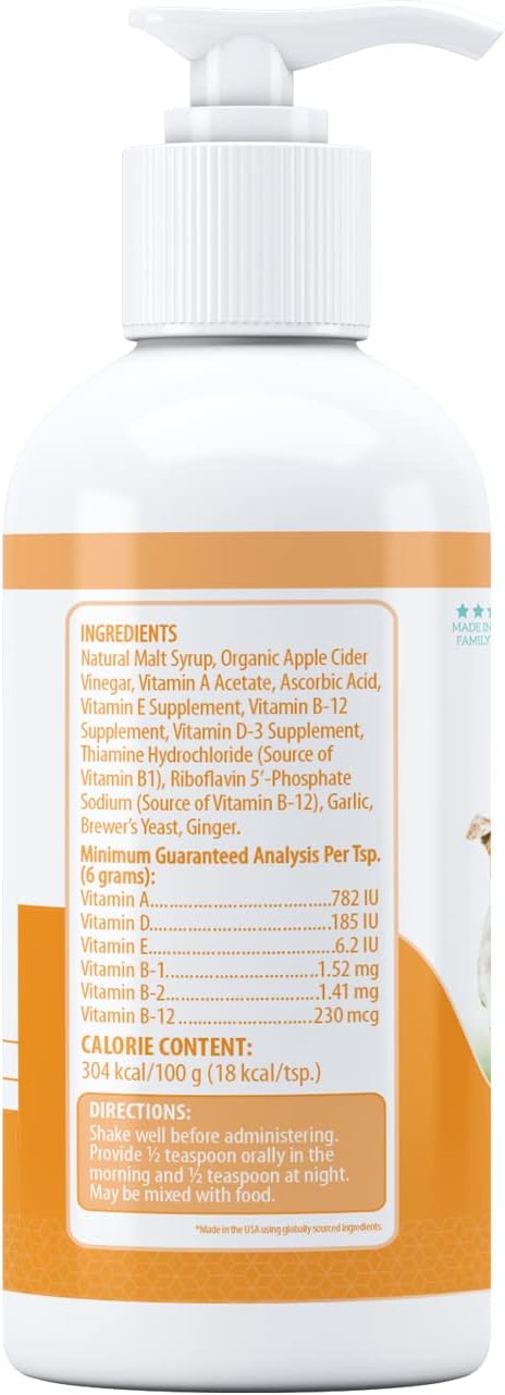 8oz Health Extension Stress Relief Supplement for Dogs with Appetite & Energy Boost - Prevents Hypoglycemia, Enriched with Vitamin B