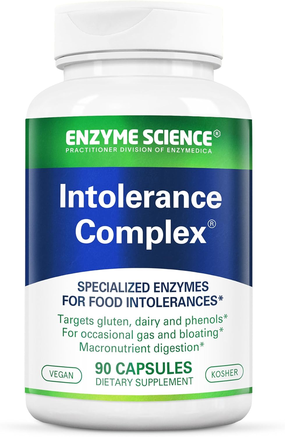 90 Capsules Intolerance Complex - Relief for Gluten, Casein, Phenol Sensitivities - Digestive Support for Complex Carbohydrates - Comprehensive Formula