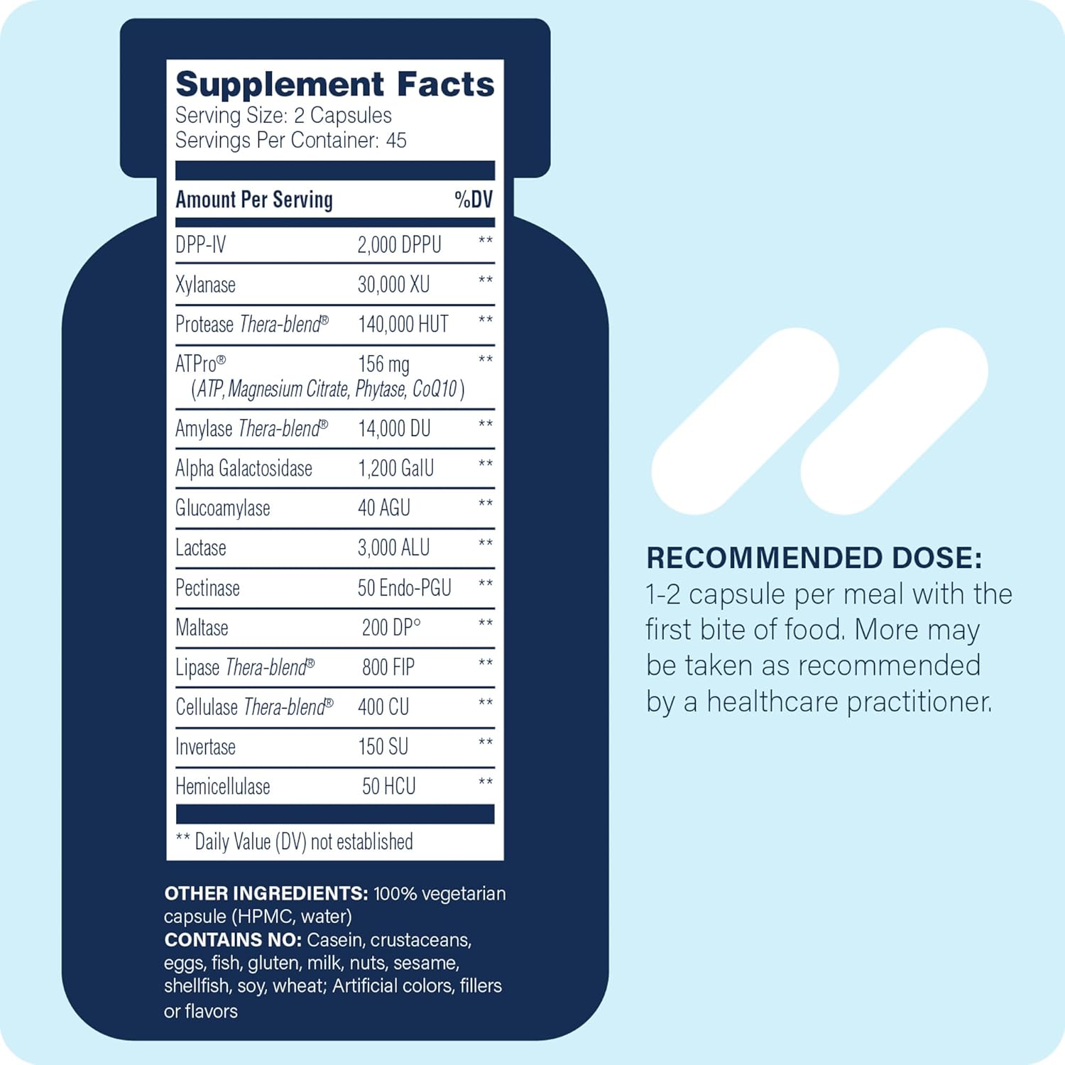 90 Capsules Intolerance Complex - Relief for Gluten, Casein, Phenol Sensitivities - Digestive Support for Complex Carbohydrates - Comprehensive Formula
