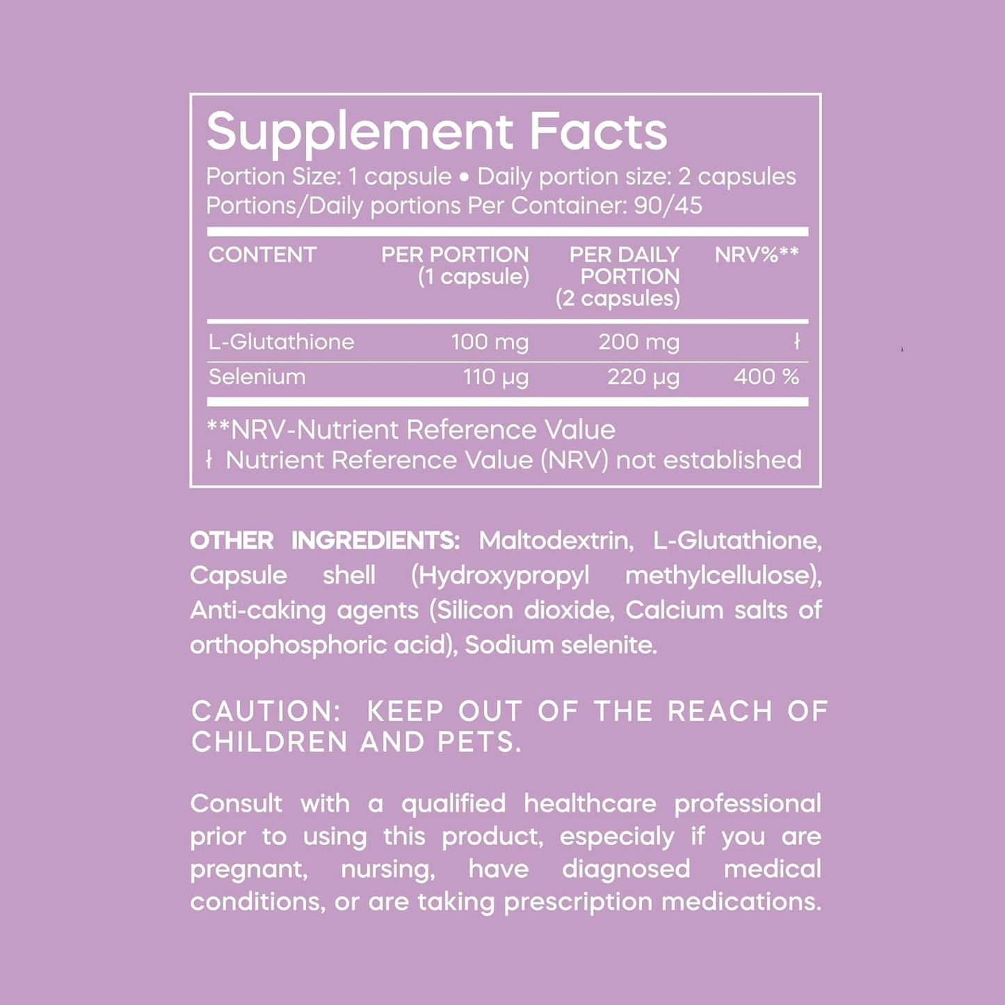 90 Capsules of FORMA NUTRITION L-Glutathione and Selenium for Immune Support and Detoxification