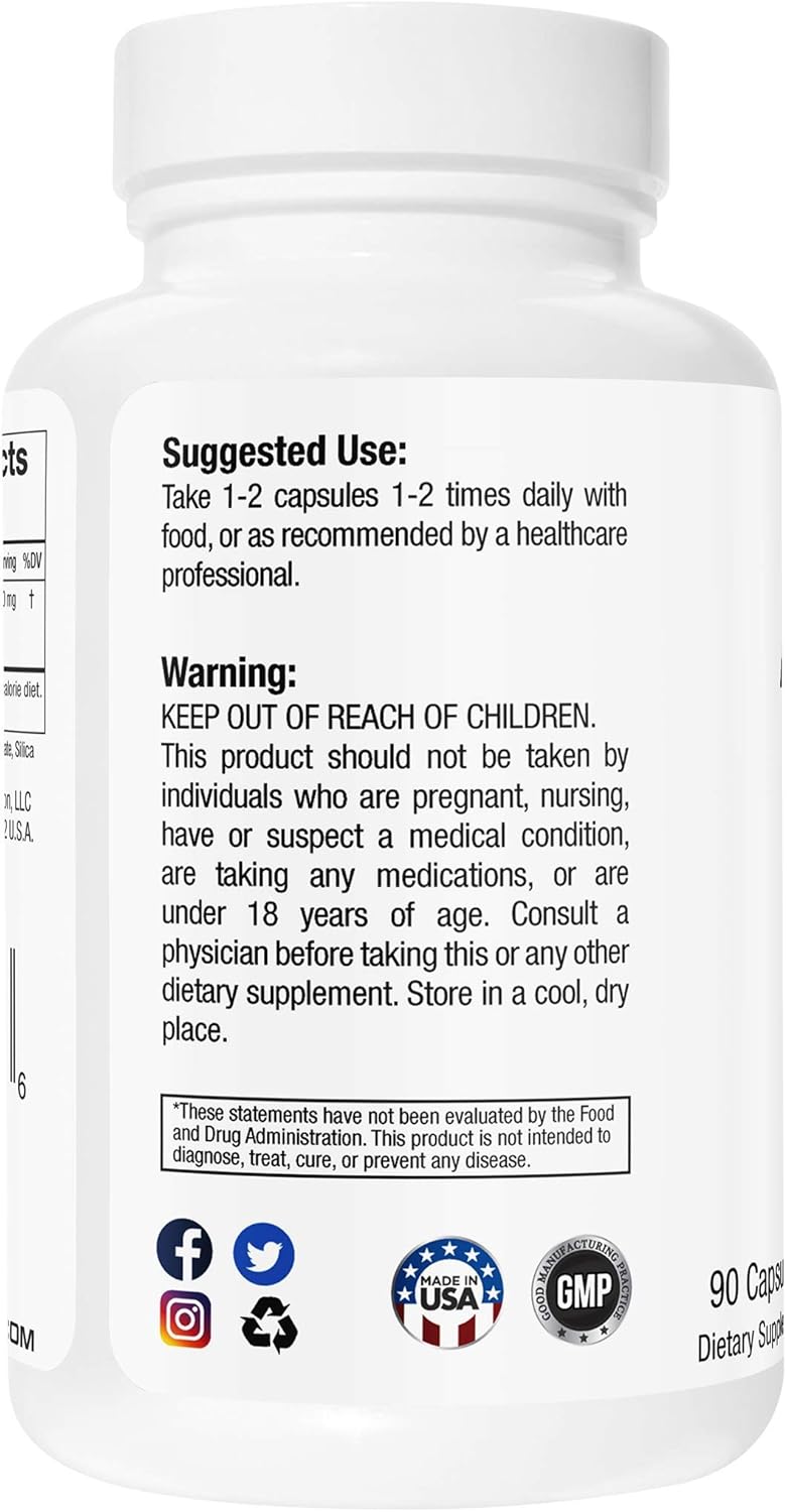 90 Capsules of Gorilla Mind Astragalus 750mg - Boost Immune System and Cardiovascular Health