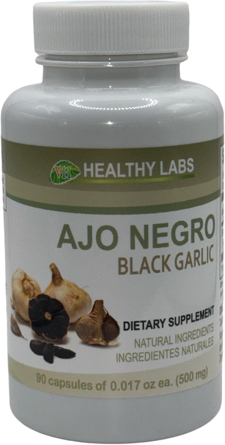 90 Capsules of vidaherbal AJO Negro (Black Garlic) Dietary Supplement with Natural Ingredients - 500mg