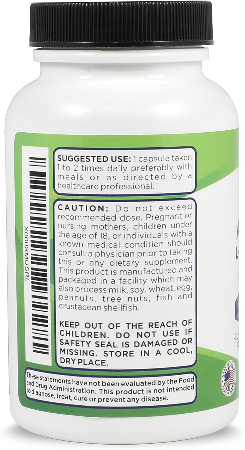 90 Capsules of Zenesis Labs Acetyl L-Carnitine and Alpha Lipoic Acid Supplement for Cognitive Support