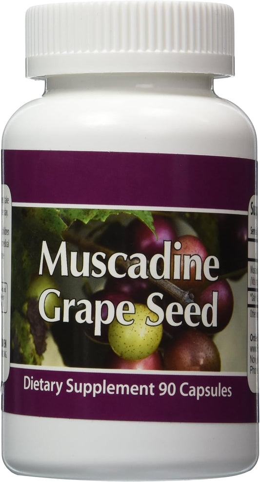 90 Count Bottle of Fresh Health Nutritions Muscadine Grape Seed Supplements