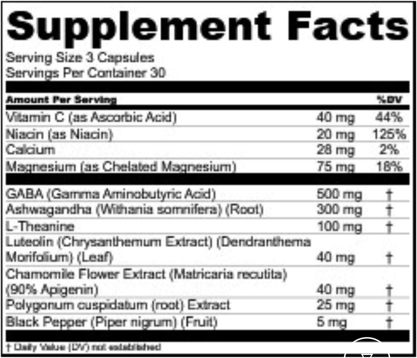 90 Count Bottle of Levium Natural Mood Boosting Capsules for Stress Relief - 30 Day Supply