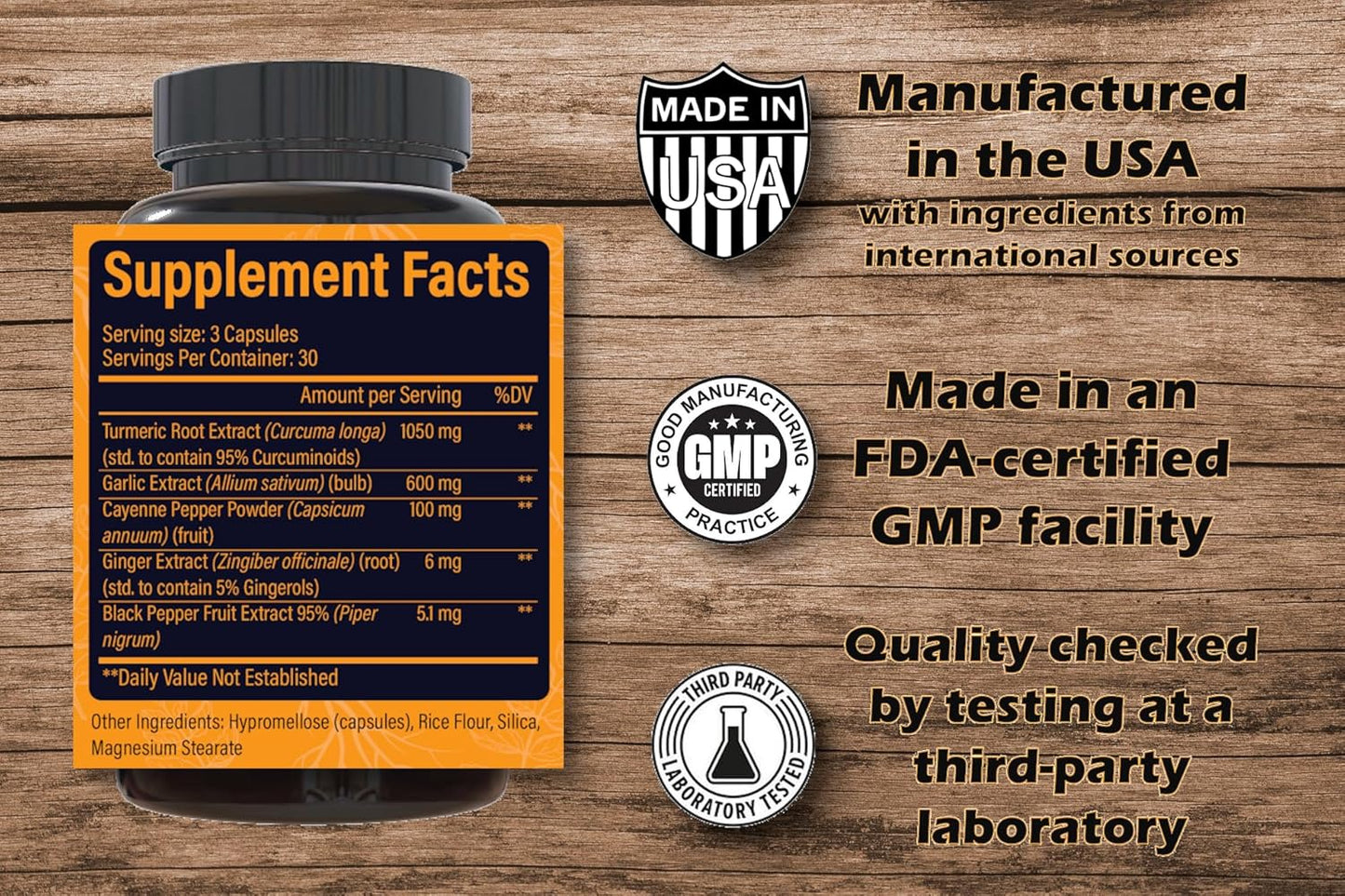 90 Count Bright Nutrients Curry Pill Dietary Supplement with High-Curcumin Turmeric, Garlic, Ginger, Cayenne, and Black Pepper